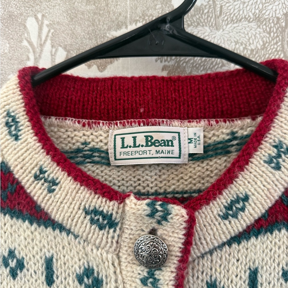 Vintage L.L. Bean Fair Isle Knit Vest - Picture 2 of 10